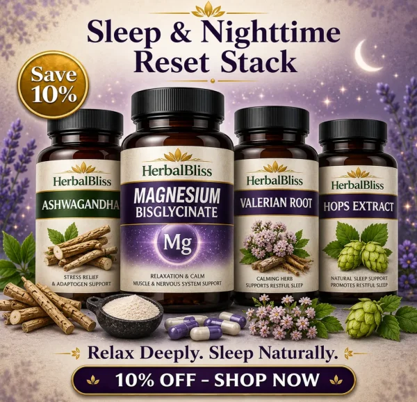SLEEP & NIGHTTIME RESET STACK – Deep Relaxation, Recovery & Restful Sleep